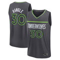 Jdoa M.Timberwolves #30 Julius Randle Charcoal Fast Break Replica Player Stitched Jerseys - Statement Edition