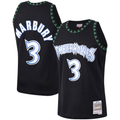 Jdoa M.Timberwolves #3 Stephon Marbury Mitchell & Ness Black 1997-1998 Hardwood Classics Swingman Stitched Jerseys