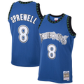 Jdoa M.Timberwolves #8 Latrell Sprewell Mitchell & Ness Blue 2003-2004 Hardwood Classics Swingman Stitched Jerseys
