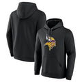 Jdoa MN.Vikings Black LOGO Pullover Hoodies Limited Game Blank Player Stitched Jerseys