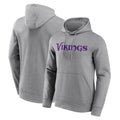 Jdoa MN.Vikings Gray LOGO Pullover Hoodies Home Game Blank Player Stitched Jerseys