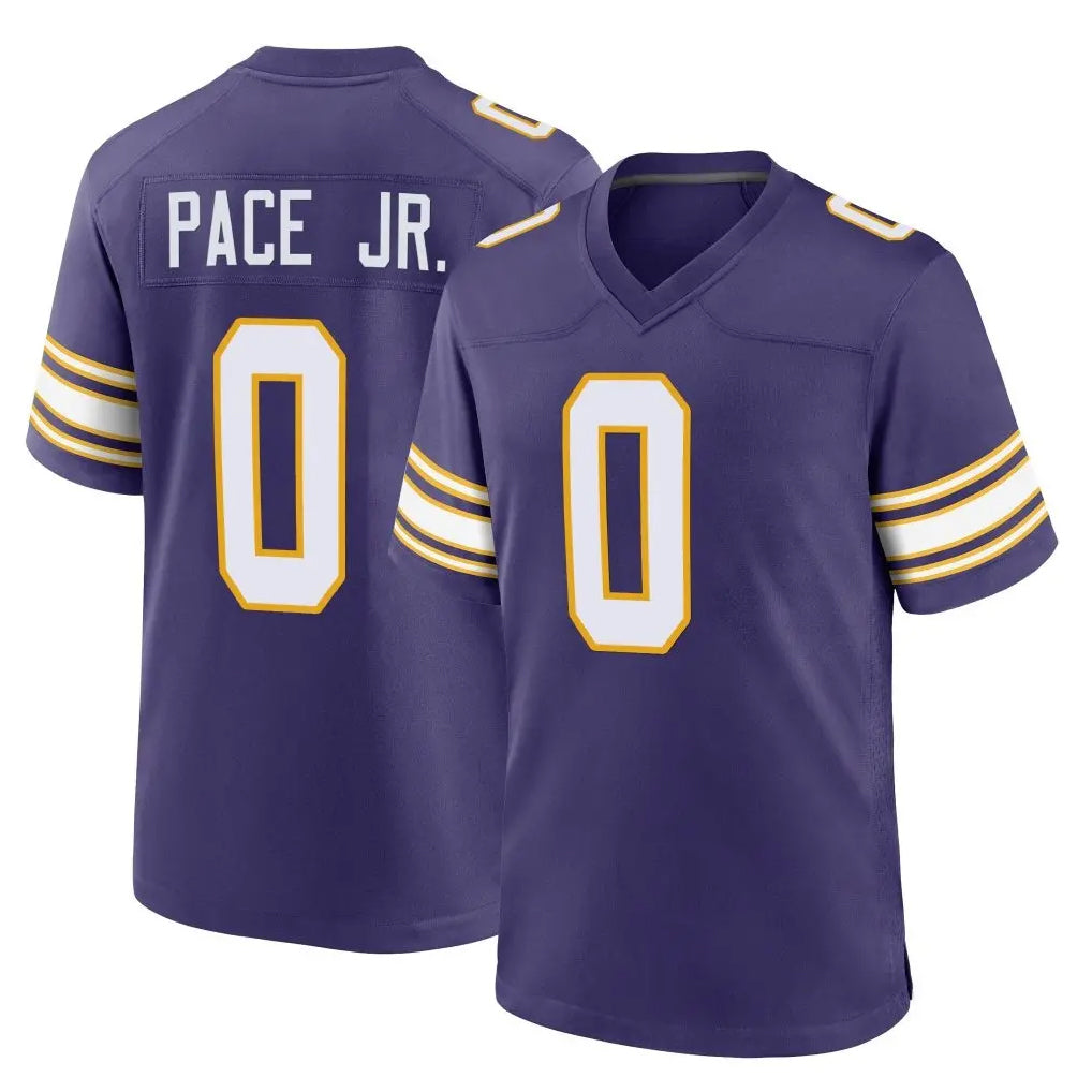 Jdoa MN.Vikings #0 Ivan Pace Jr. Player Purple Classic Home Game Stitched Jerseys