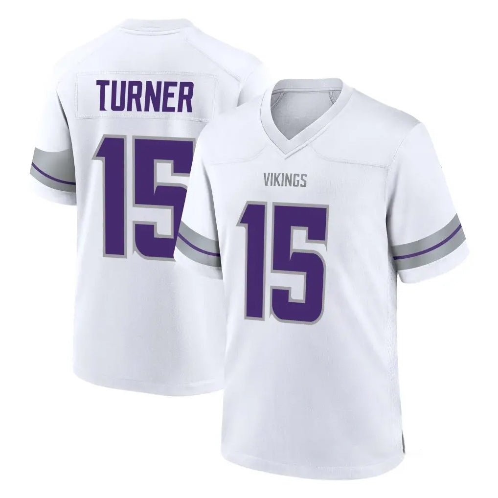 Jdoa MN.Vikings #15 Dallas Turner Player White Alternate Home Game Stitched Jerseys