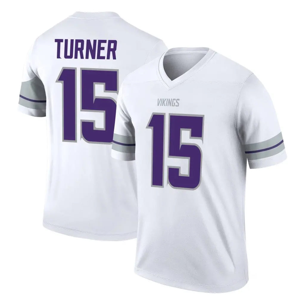 Jdoa MN.Vikings #15 Dallas Turner Player White Alternate Legend Home Game Stitched Jerseys