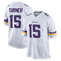 Jdoa MN.Vikings #15 Dallas Turner Player White Home Game Stitched Jerseys