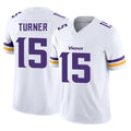 Jdoa MN.Vikings #15 Dallas Turner Player White Limited Vapor F.U.S.E. Home Game Stitched Jerseys