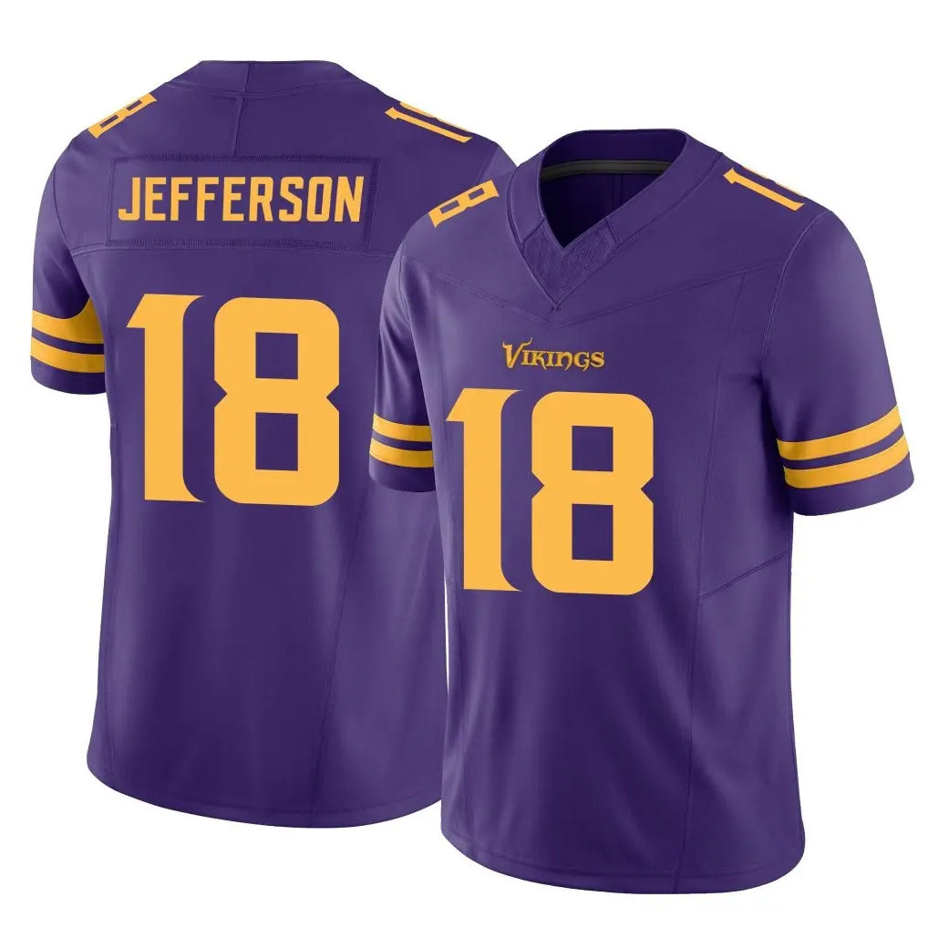 Jdoa MN.Vikings #18 Justin Jefferson Player Purple Limited Alternate Vapor F.U.S.E. Home Game Stitched Jerseys