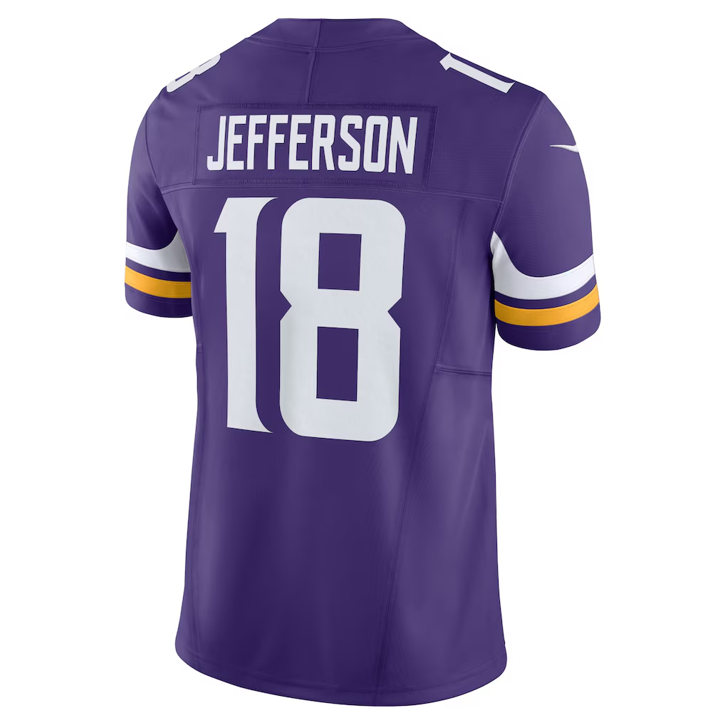 Jdoa MN.Vikings #18 Justin Jefferson Purple Vapor F.U.S.E. Limited Stitched Jerseys