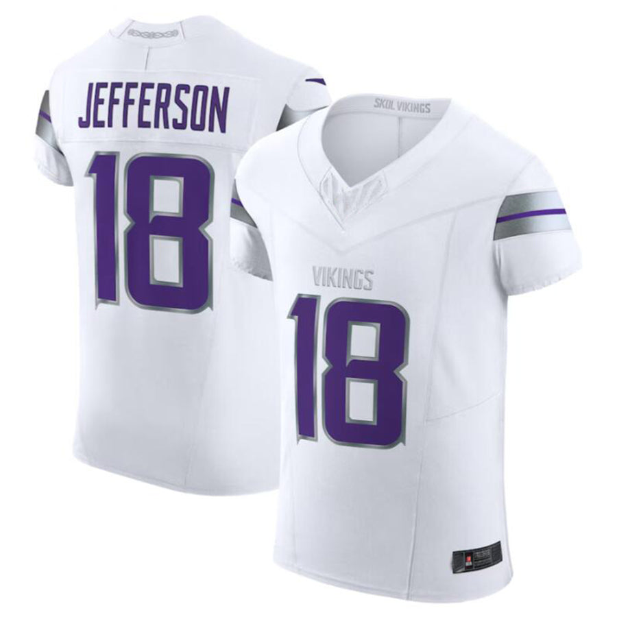 Jdoa MN.Vikings #18 Justin Jefferson White Alternate Vapor F.U.S.E. Elite Player American Stitched Jerseys