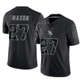 Jdoa MN.Vikings #27 Jordan Mason Player Black Reflective LImited Home Game Stitched Jerseys