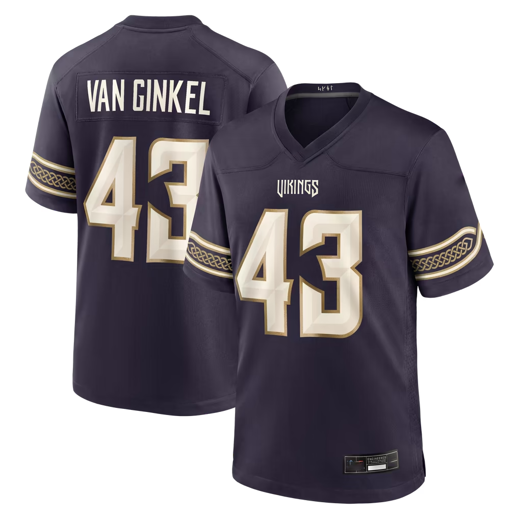 Jdoa MN.Vikings #43 Andrew Van Ginkel Purple 2026 Rivalries Collection Game Stitched Jerseys