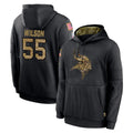 Jdoa MN.Vikings #55 Eric Wilson Player Black Salute to Service Hoodies Limited Game Stitched Jerseys