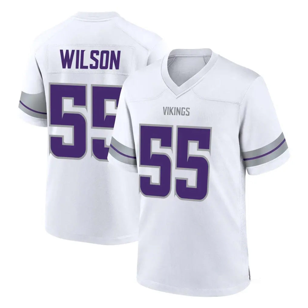 Jdoa MN.Vikings #55 Eric Wilson Player White Alternate Home Game Stitched Jerseys