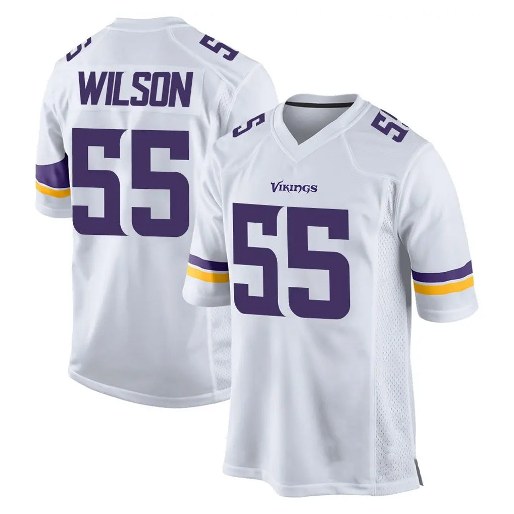 Jdoa MN.Vikings #55 Eric Wilson Player White Home Game Stitched Jerseys