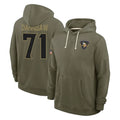 Jdoa MN.Vikings #71 Christian Darrisaw Player Olive Salute to Service Pullover Hoodies Limited Stitched Jerseys