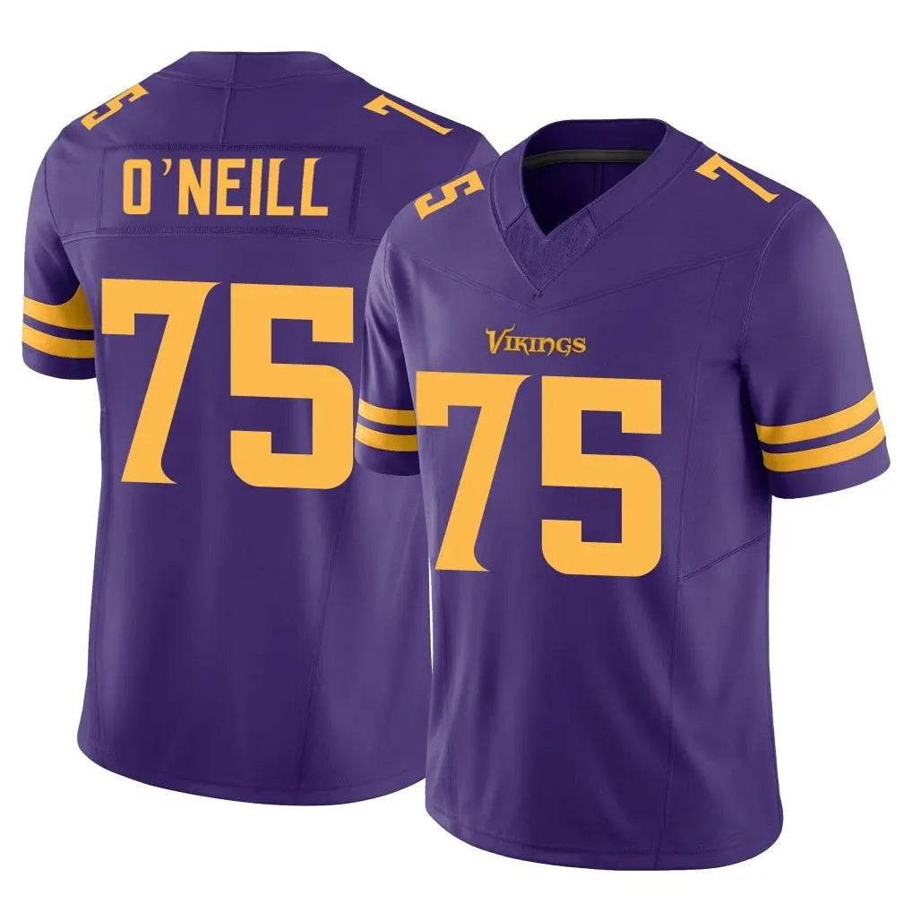 Jdoa MN.Vikings #75 Brian O'Neill Player Purple Limited Alternate Vapor F.U.S.E. Home Game Stitched Jerseys