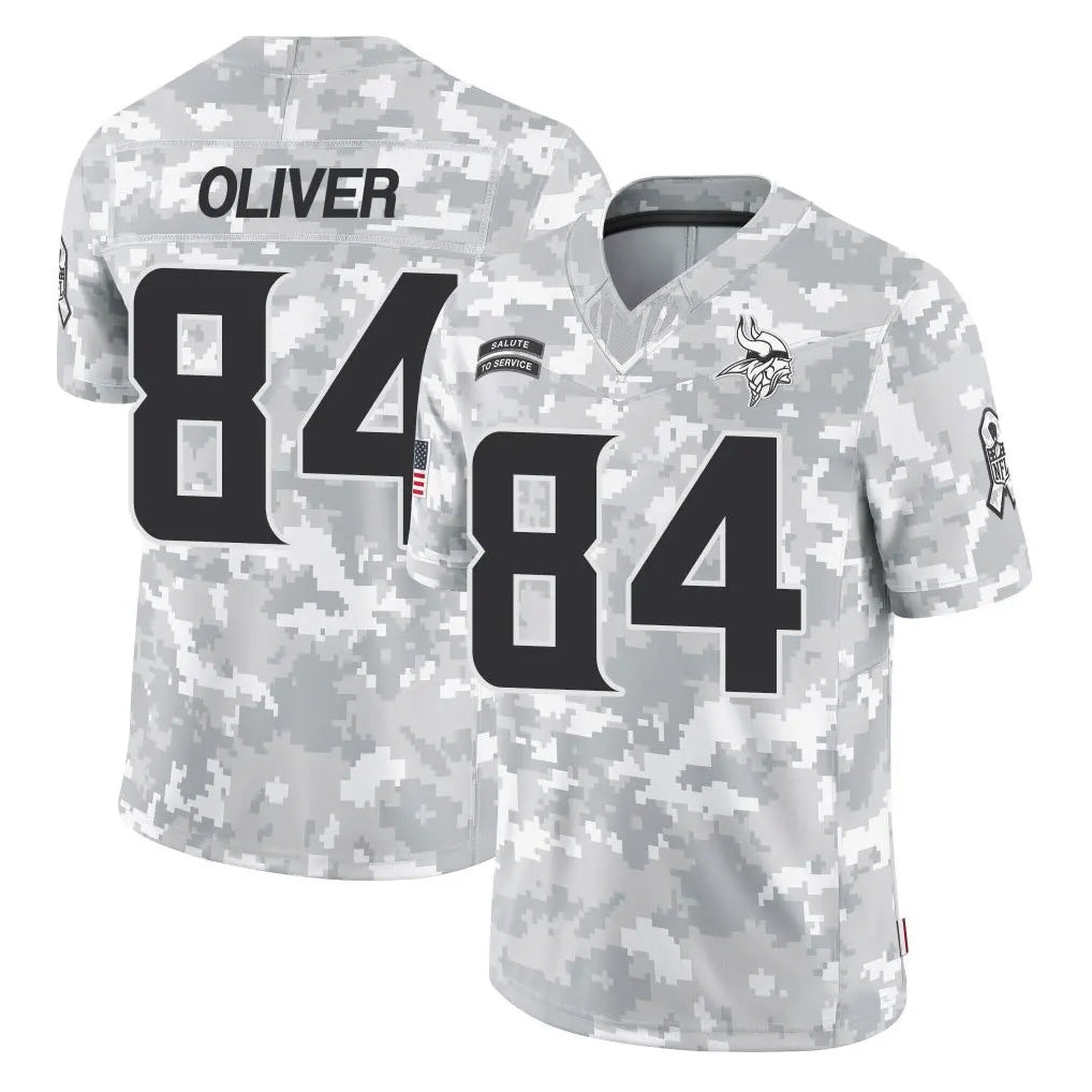 Jdoa MN.Vikings #84 Josh OliverPlayer Arctic Camo Salute To Service Limited Game Stitched Jerseys