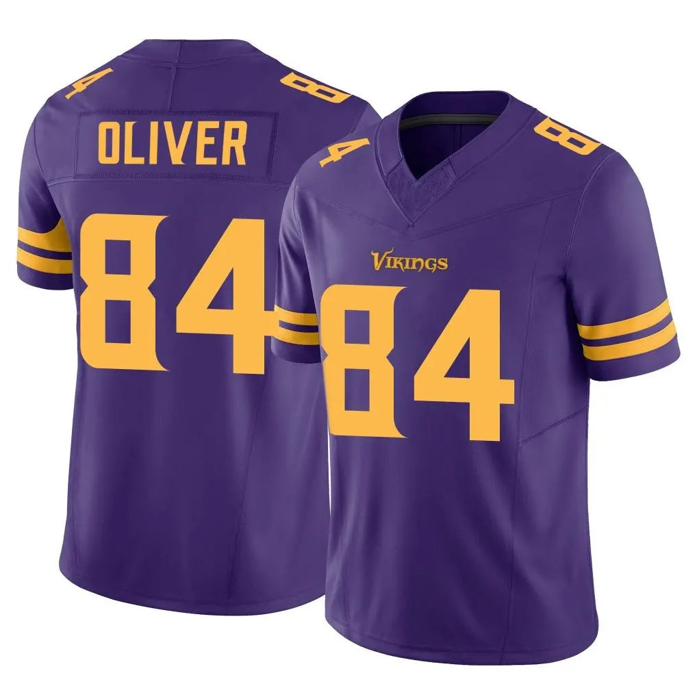 Jdoa MN.Vikings #84 Josh Oliver Player Purple Limited Alternate Vapor F.U.S.E. Home Game Stitched Jerseys