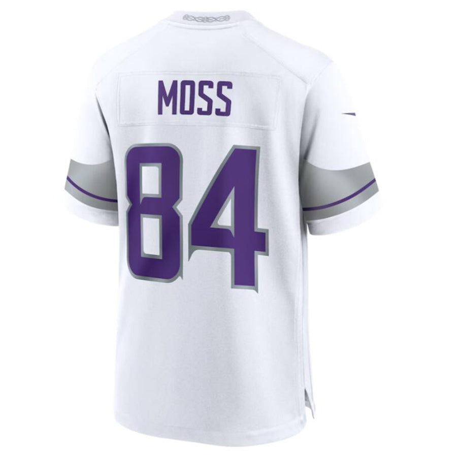 Jdoa MN.Vikings #84 Randy Moss White Alternate Retired Player Game Jersey American Stitched Jersey