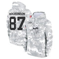 Jdoa MN.Vikings #87 T.J. Hockenson Player Arctic Camo Salute to Service Pullover Hoodies Limited Game Stitched Jerseys