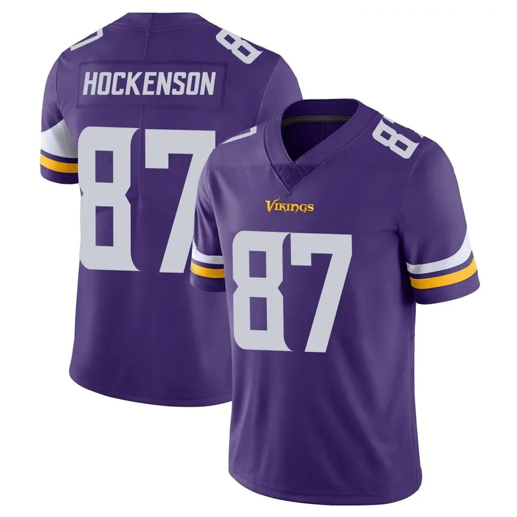 Jdoa MN.Vikings #87 T.J. Hockenson Player Purple Limited Vapor Untouchable Home Game Stitched Jerseys