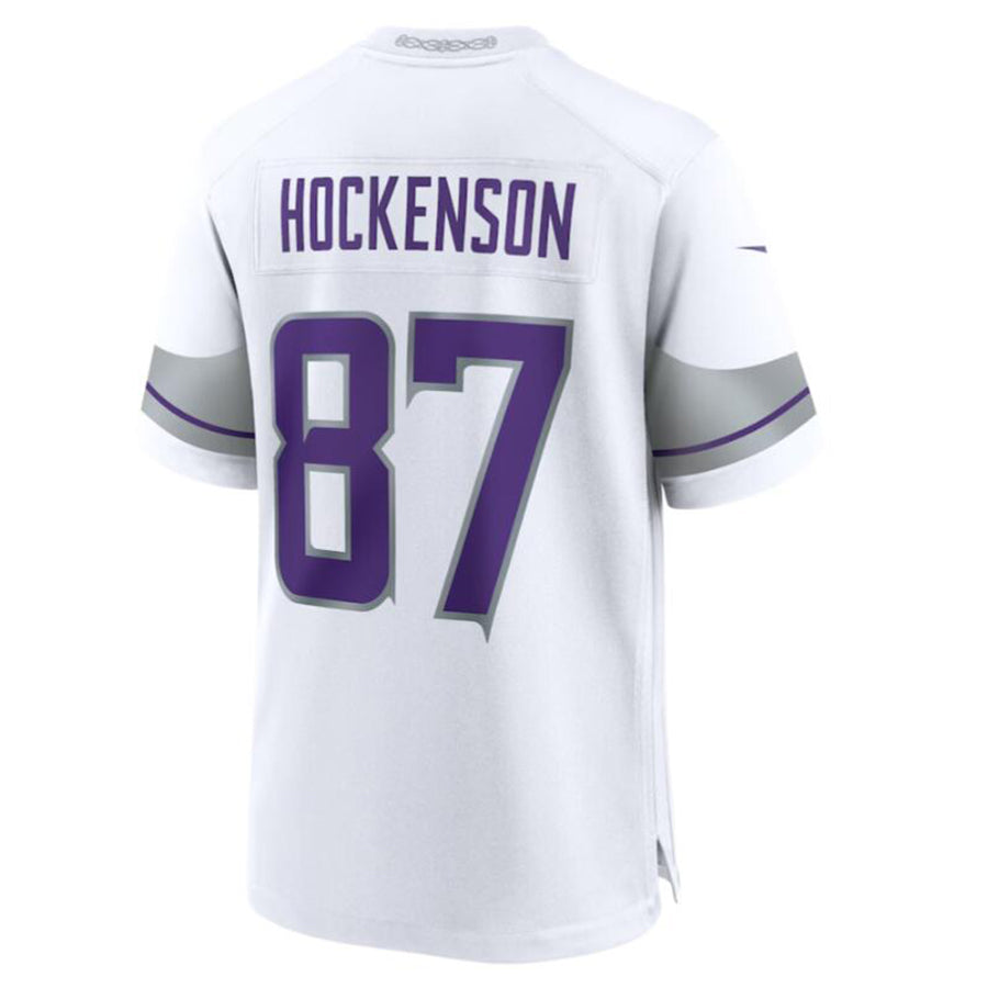 Jdoa MN.Vikings #87 T.J. Hockenson White Alternate Game Player Jersey American Stitched Jersey