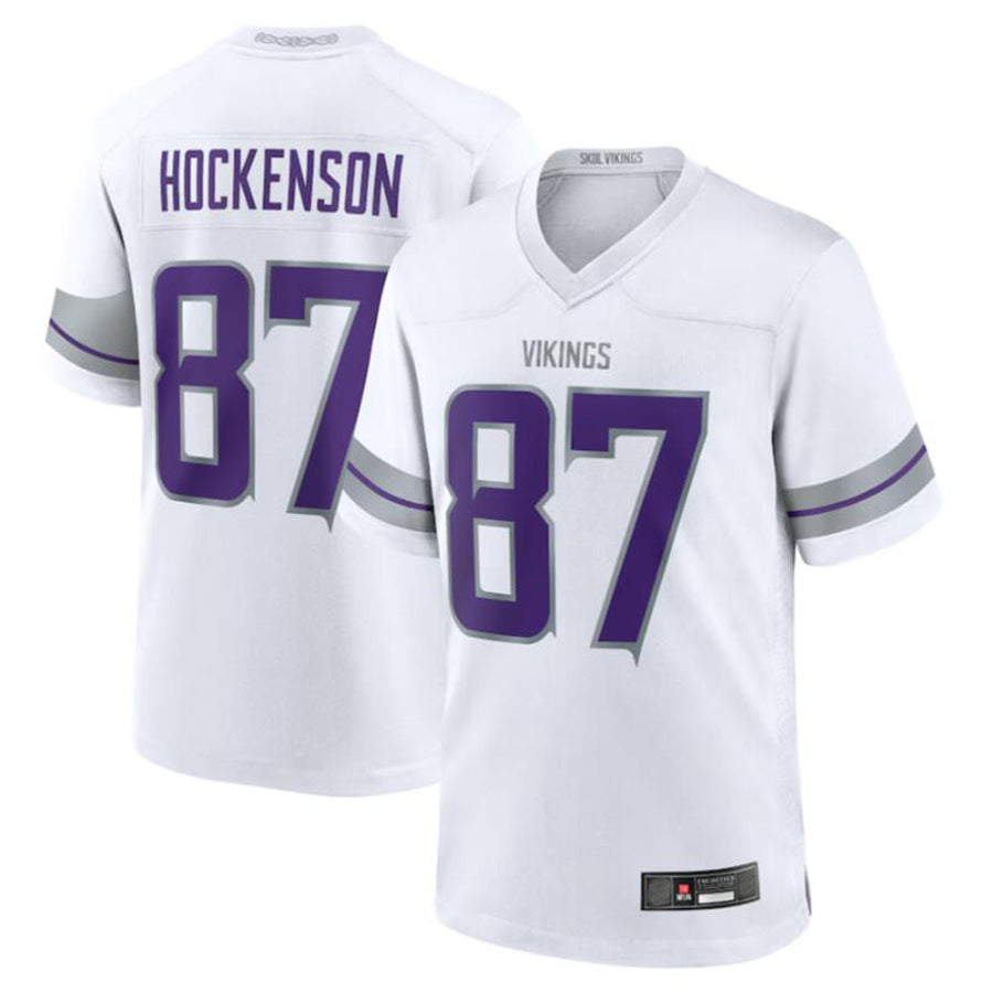 Jdoa MN.Vikings #87 T.J. Hockenson White Alternate Game Player American Stitched Jerseys