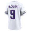 Jdoa MN.Vikings #9 J.J. McCarthy White Alternate Game Player Jersey American Stitched Jersey