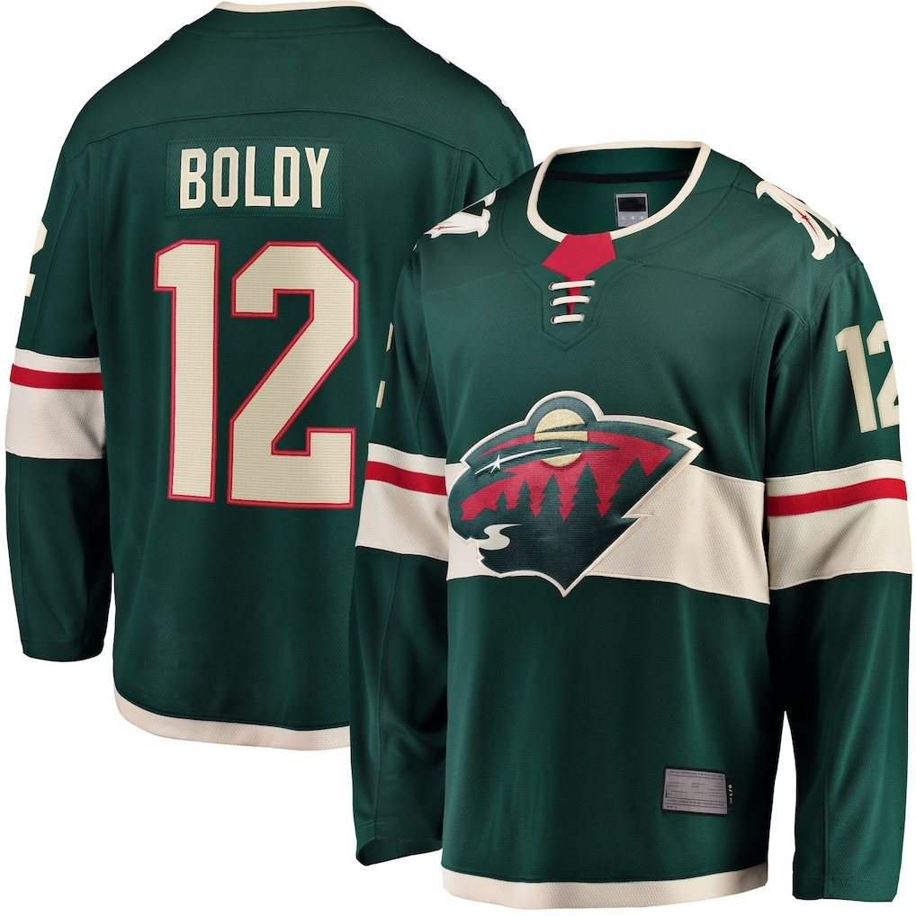 Jdoa M.Wild #12 Matthew Boldy Green Home Breakaway Player Jerseys