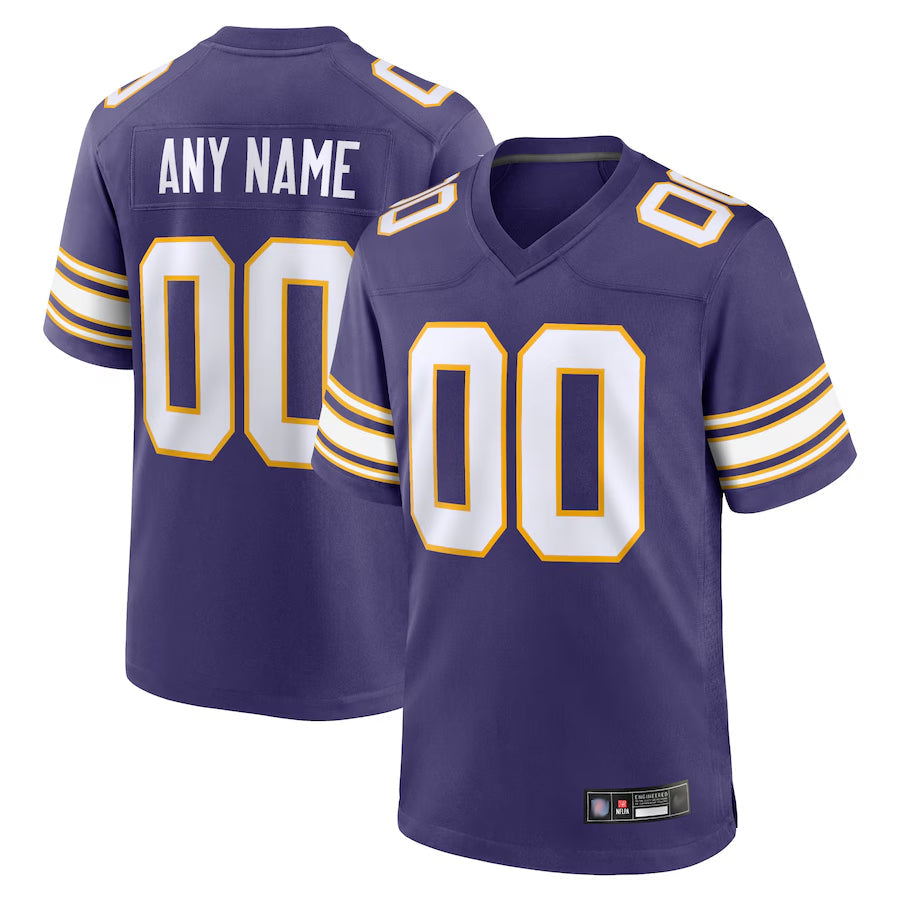 Jdoa Custom MN.Vikings Secondary Alternate Game Stitched Jerseys