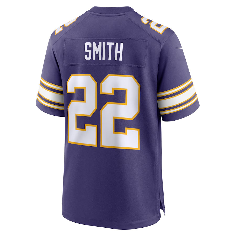 Jdoa MN.Vikings #22 Harrison Smith Player Purple Classic Game Stitched Jerseys
