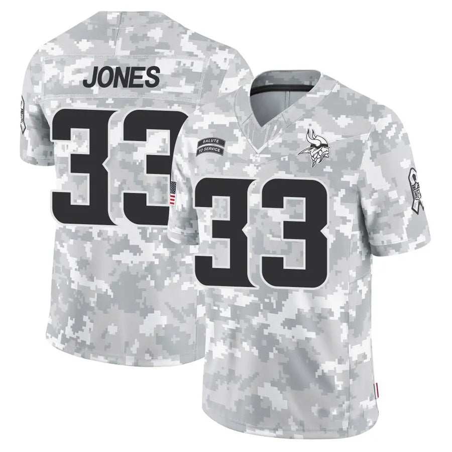 Jdoa MN.Vikings #33 Aaron Jones Player Arctic Camo Salute to Service Limited Stitched Jerseys