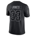 Jdoa MN.Vikings #33 Aaron Jones Player Black REFLECTIVE Limited Stitched Jerseys