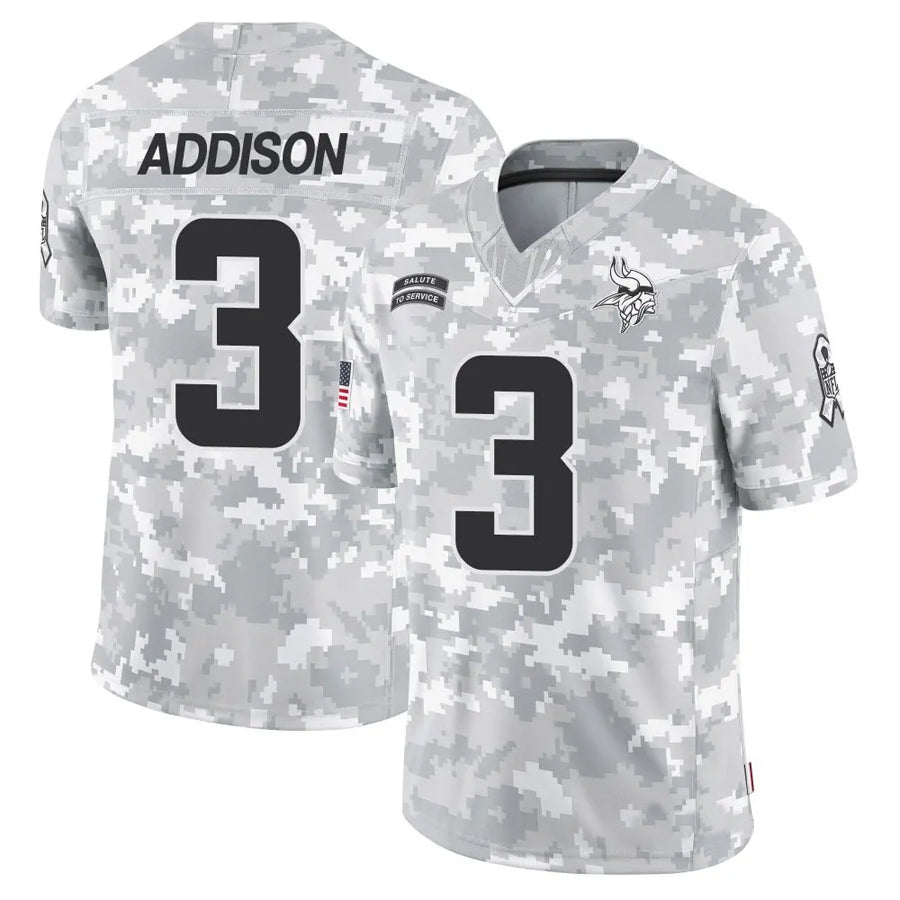 Jdoa MN.Vikings #3 Jordan Addison Player Arctic Camo Salute to Service Limited Stitched Jerseys