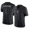 Jdoa MN.Vikings #3 Jordan Addison Player Black REFLECTIVE Limited Stitched Jerseys