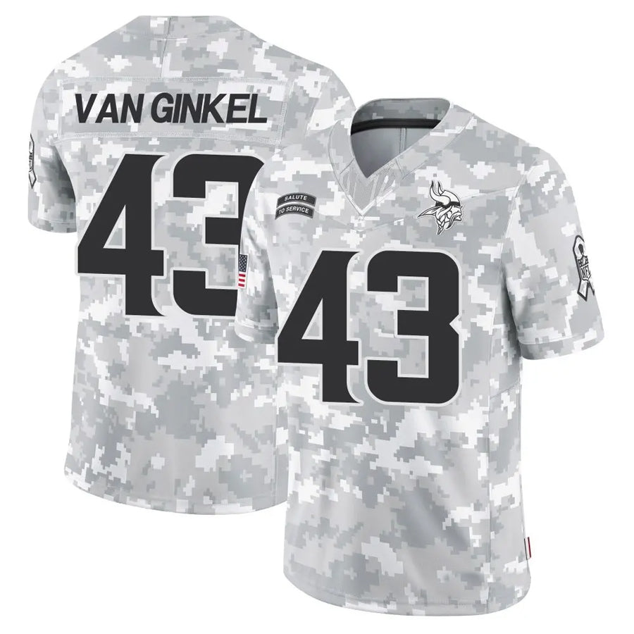 JdoaMN.Vikings #43 Andrew Van Ginkel Player Arctic Camo Salute to Service Limited Stitched Jerseys