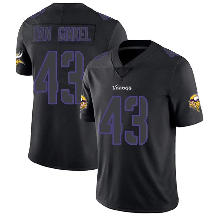 Jdoa MN.Vikings #43 Andrew Van Ginkel Player Limited Black Impact Game Stitched Jerseys