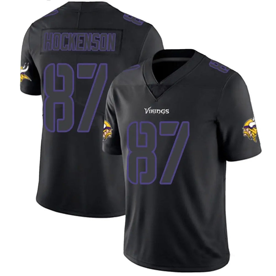 Jdoa MN.Vikings #87 T.J. Hockenson Player Limited Black Impact Game Stitched Jerseys