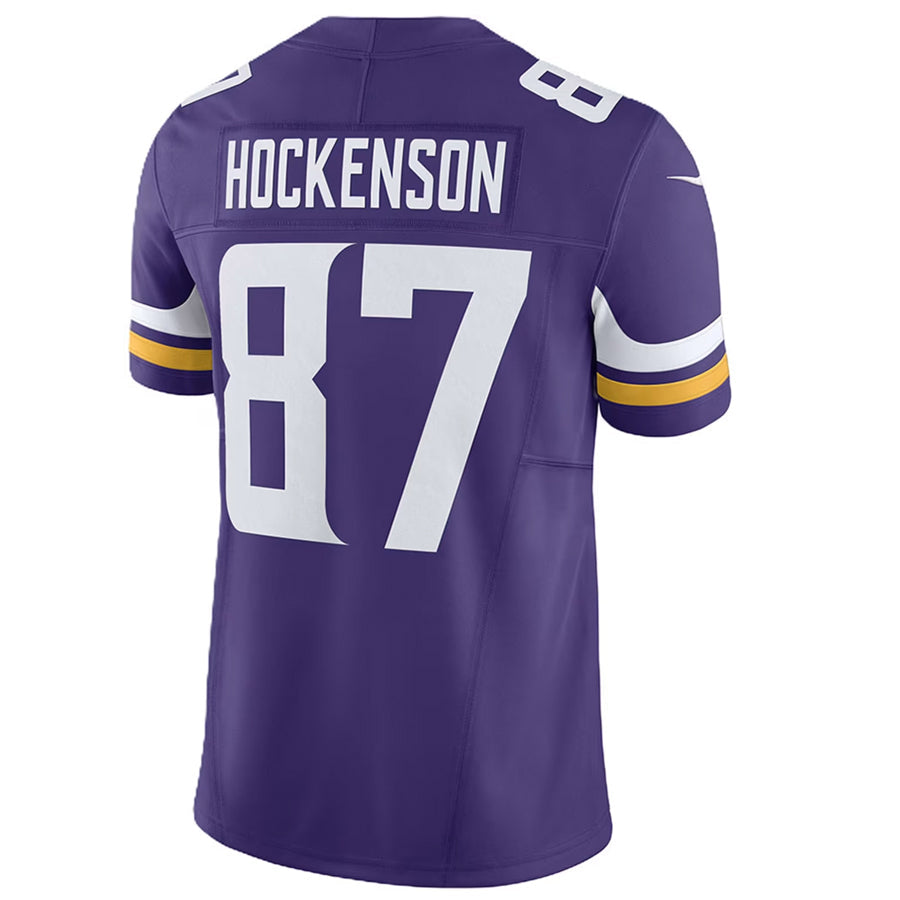 Jdoa MN.Vikings #87 T.J. Hockenson Player Purple Vapor F.U.S.E. Limited Stitched Jerseys