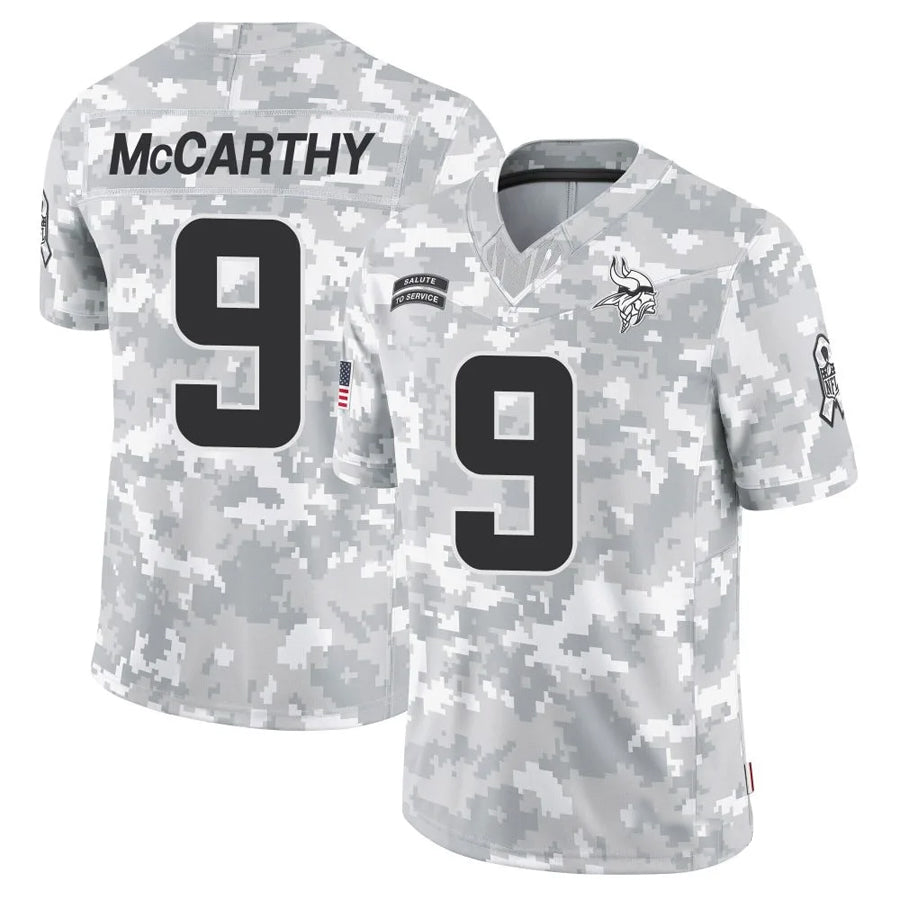 Jdoa MN.Vikings #9 J.J. McCarthy Player Arctic Camo Salute to Service Limited Stitched Jerseys