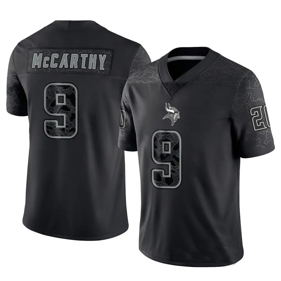 Jdoa MN.Vikings #9 J.J. McCarthy Player Black REFLECTIVE Limited Stitched Jerseys