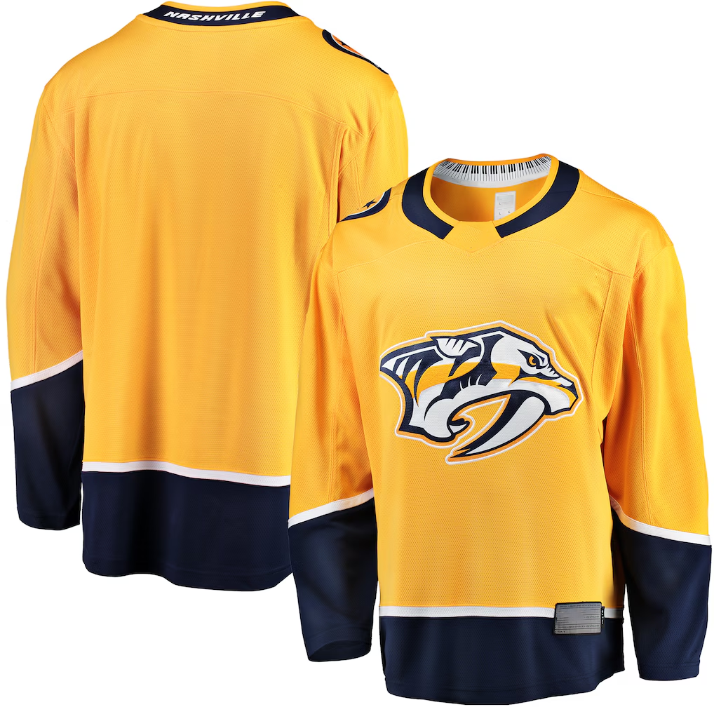 Jdoa N.Predators Gold Breakaway Home Jerseys