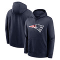Jdoa NE.Patriots Navy LOGO Pullover Hoodies Home Game Blank Player Stitched Jerseys