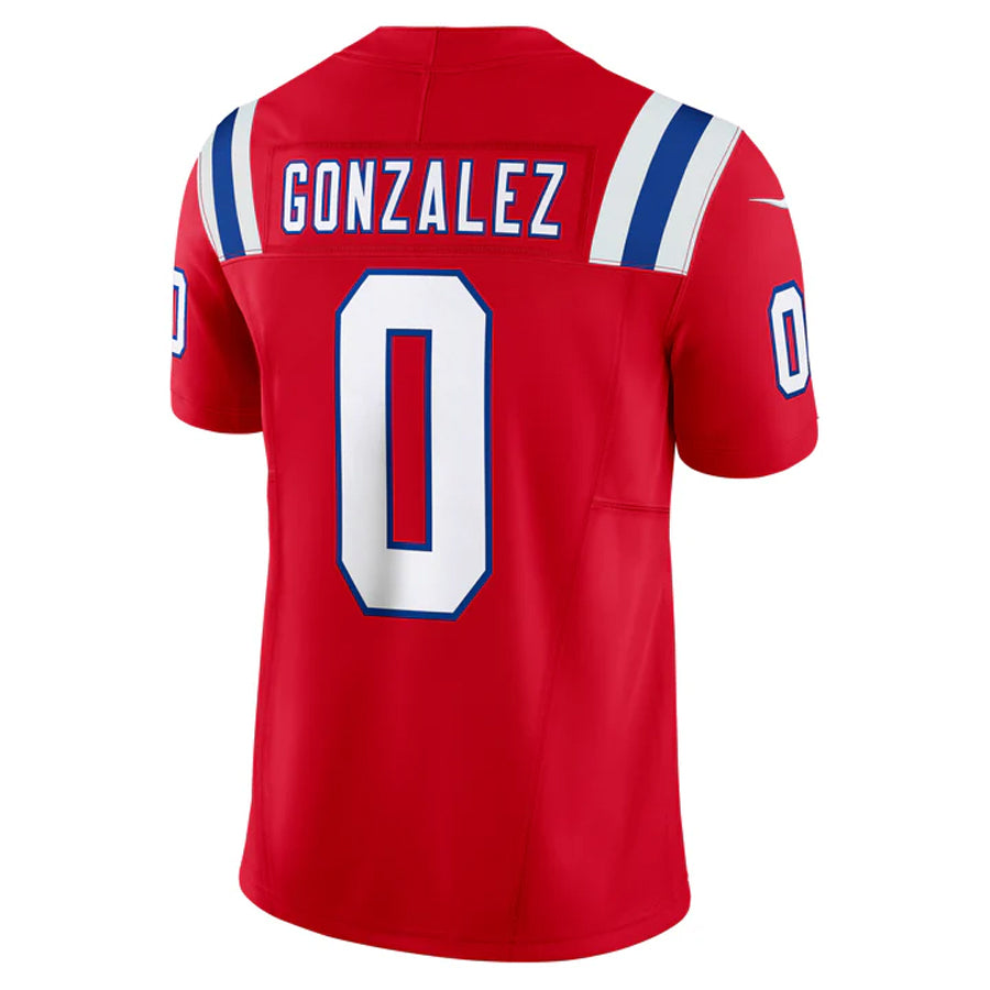 Jdoa NE.Patriots #0 Christian Gonzalez Player Red Vapor F.U.S.E. Limited Stitched Jerseys