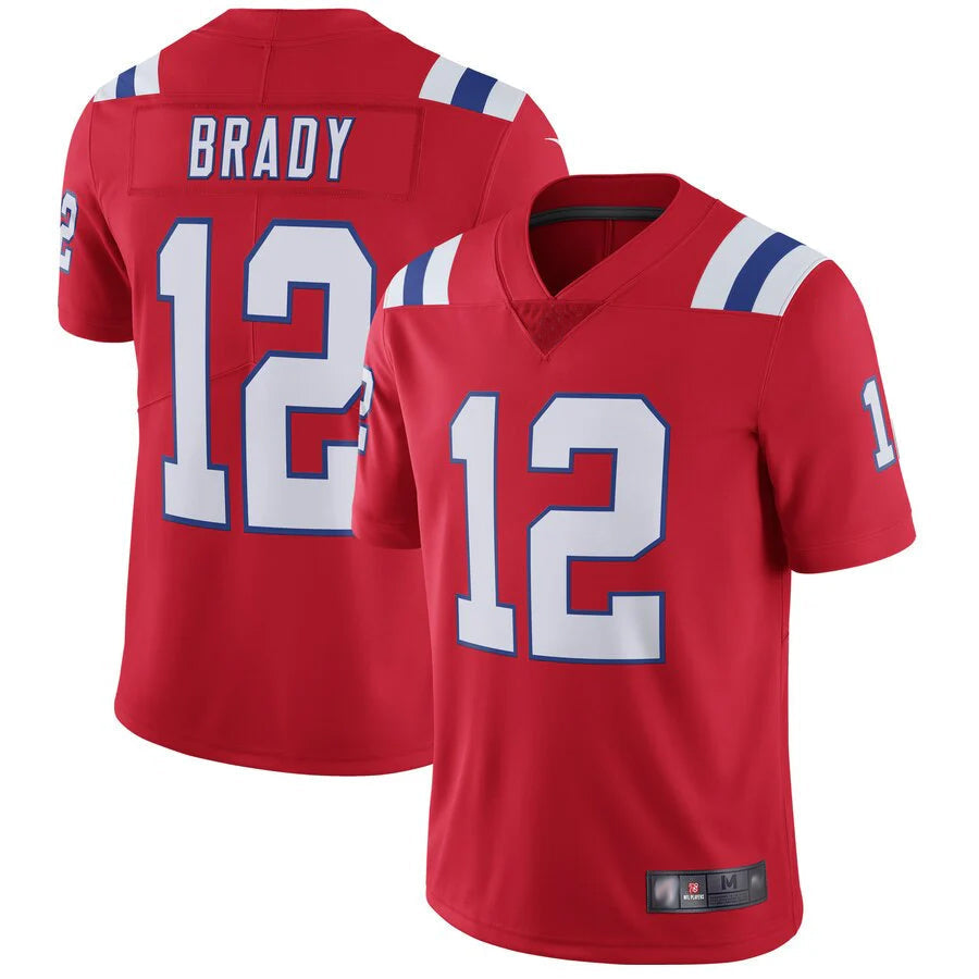 Jdoa NE.Patriots #12 Tom Brady Player Red Home Limited Stitched Jerseys