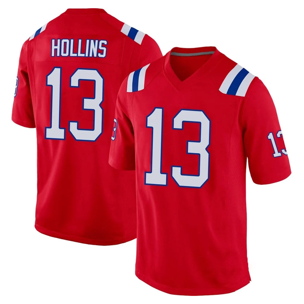Jdoa NE.Patriots #13 Mack Hollins Player Red Home Game Stitched Jerseys