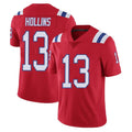Jdoa NE.Patriots #13 Mack Hollins Player Red Limited Vapor F.U.S.E. Home Game Stitched Jerseys