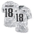 Jdoa NE.Patriots #18 Kyle Williams Player Arctic Camo Salute To Service Limited Game Stitched Jerseys