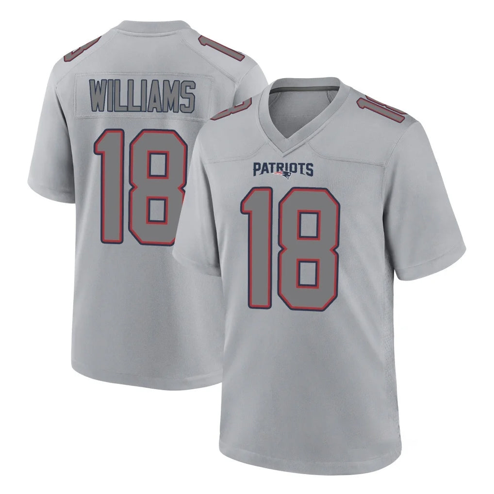 Jdoa NE.Patriots #18 Kyle Williams Player Gray Fashion Limited Home Game Stitched Jerseys