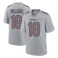 Jdoa NE.Patriots #18 Kyle Williams Player Gray Fashion Limited Home Game Stitched Jerseys